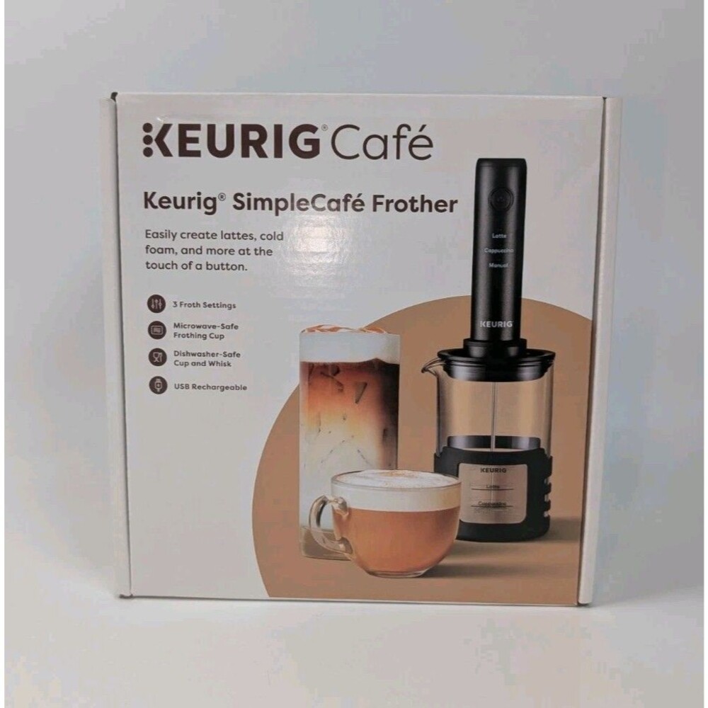 Keurig SimpleCafé Frother MMF-BX08 USB Rechargeable Milk Frother